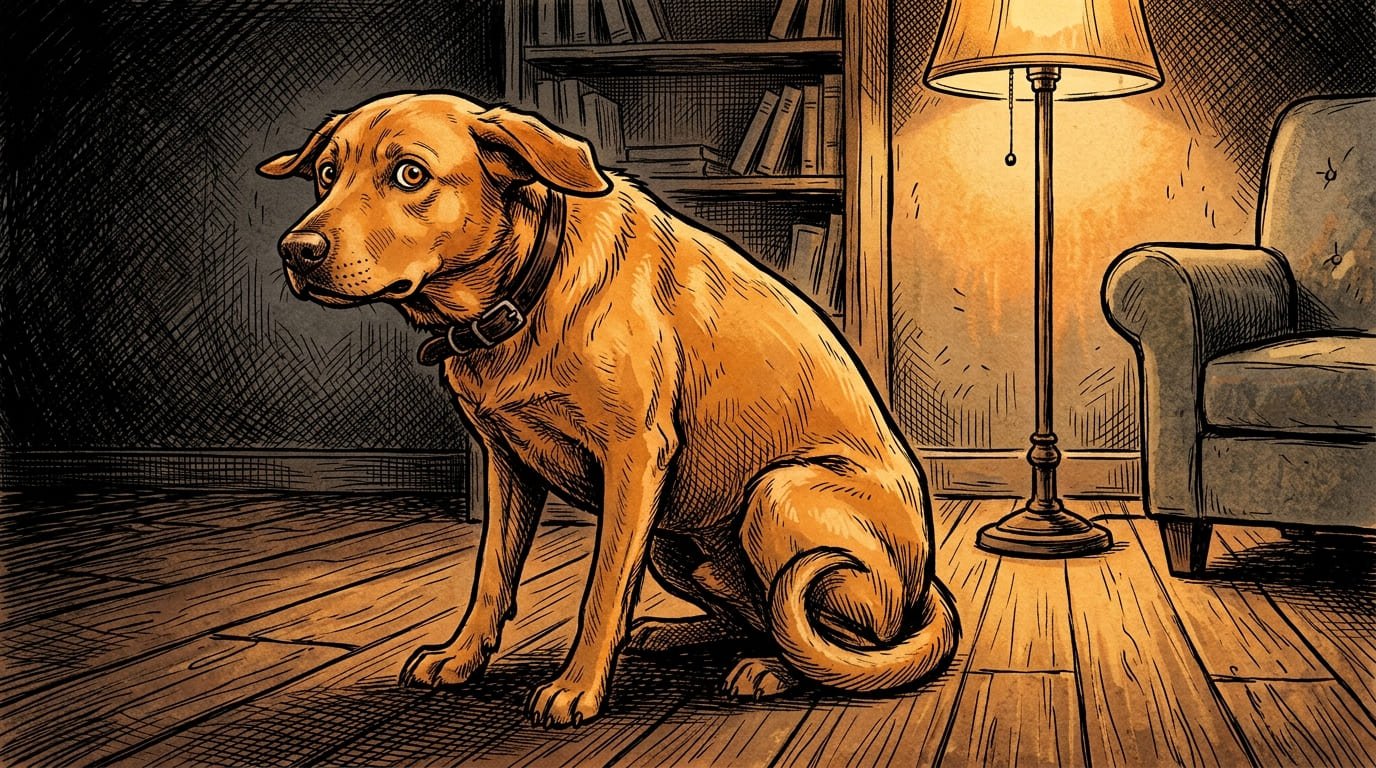 Dog showing subtle stress signals with ears back, illustrating a stress response that impairs listening